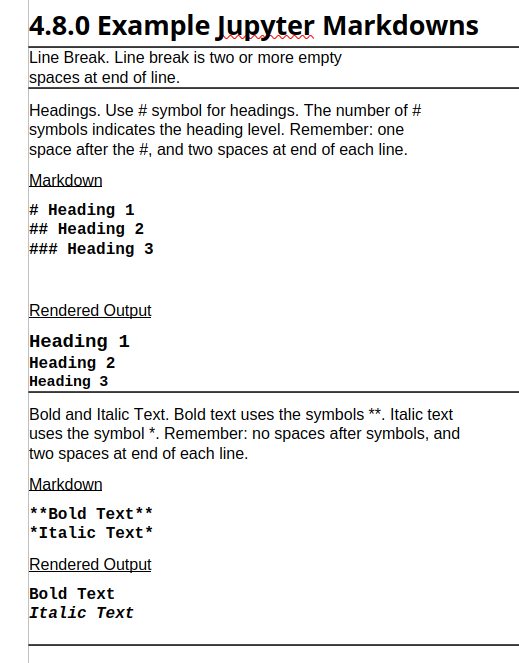 Jupyter Markdown table 1.